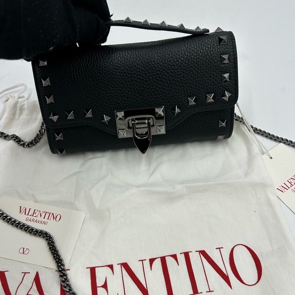 Valentino Garavani Handbags - Women's Valentino Garavani rock stud, wallet on a chain made in Italy